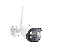 Caliber Smart Home - Telecamera di sorveglianza per esterni, sensore di movimento, microfono e altoparlante - Full HD - HWC404 - WiFi - monitoraggio automatico - MicroSD - IP66 - bianco