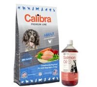 Calibra Premium Line Adulto 12kg + LAB V Olio di Salmone per cani e gatti 1000ml