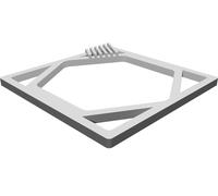 Calibration Test Square for 3D Printer 100x100x5mm with Bridge Test