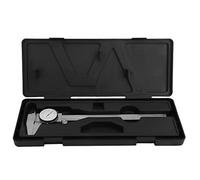 Calibri con quadrante in acciaio inossidabile, calibro a corsoio ad alta precisione da 0-200 mm con risoluzione di 0,02 mm, strumento di misura resistente agli urti per la misura