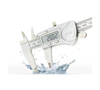 Calibri IP54 Calibro digitale in acciaio inox Pachimetro Strumenti di misurazione da carpentiere elettronico Righello in metallo Vernier(Box Quality Caliper)