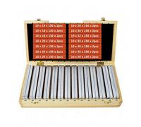 Calibro a Blocchi Blocchi di riscontro paralleli for fresatura, 14 paia, 150x10 mm/28 pezzi, set blocchi precisione, barre parallele sottili da 0,005 mm