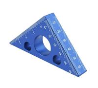 Calibro a Blocchi Righello ad angolo retto, righello triangolare in alluminio con scale i e metriche, squadra da carpentiere, strumento di misurazione 'altezza(Blauw)