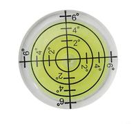 Calibro a bolla per livella a bolla, rotondo, 32 mm, per supporti e ripiani per fotocamera, fiala in acrilico traslucido 32 x 7 mm (2)