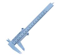 Calibro a corsoio 0-150 mm in plastica doppia scala profondità altezza | Misura all'interno, all'esterno, profondità e altezza fino a 150 mm con una doppia scala chiaramente marcata in centimetri.