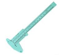 Calibro a corsoio 0-150 mm, strumento di misurazione in plastica con doppia scala per gioielli, scuola e misure antiche, include misuratore di profondità interno esterno (verde)