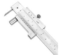 Calibro a corsoio, campo di misura da 0 a 200 mm, durevole calibro a corsoio in acciaio inox con pollici e misure metriche, risoluzione 0,1 mm, precisione +/- 0,1 mm