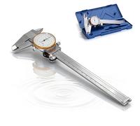 Calibro A Corsoio Con Quadrante, 150mm/0,02mm Calibro Analogico Con Orologio, Calibri A Quadrante Ad Alta Precisione Acciaio Inossidabile Dial Caliper Per Misurzione Esterna Interna Profondità