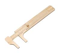 Calibro a corsoio in ottone, da 0 a 100 mm, doppia scala | Corpo in ottone;divisioni della scala 1 mm principale, 0,1 mm nonio;peso 96 grammi.