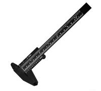 Calibro a corsoio in plastica da 0 a 150 mm, con doppia scala di precisione, per gioielli, scuola, antica, officina, strumento verde, nero, blu (nero)