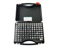 Calibro a spillo in acciaio bianco Calibro di precisione in acciaio for perni 1,00-2,00 mm-3, mm-4,00-5,00-6,00-9,99 passo 0,01 mm Strumento misurazione for for fori spina(2-2.99mm 100pcs)