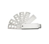 Calibro a ventaglio portatile in acciaio inox robusto per misurazioni rapide e accurate di diamanti e pietre preziose, uso casual, calibro a forma di pera