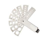 Calibro a ventaglio portatile in acciaio inox robusto per misurazioni rapide e accurate di diamanti e pietre preziose, uso casual, calibro a forma di pera