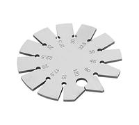 Calibro Angolare in Acciaio Inossidabile 15-120° - Misuratore Angoli per Coltelli, Strumento di Precisione per Affilatura con Scala Rotonda e Design Smussato