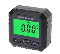 Calibro Angolare, Scatola di Livello Digitale, Inclinometro Goniometro con Display Luminoso, Materiale ABS per Carpenteria, Muratura, Macchinari, Settore Automobilistico (BLACK)