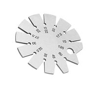 Calibro angolare smussato in acciaio inossidabile per lama di coltello, 15-120 gradi, per misurare l'angolo dell'ascia di forma rotonda, con scatola portaoggetti, per misurare l'angolo del coltello