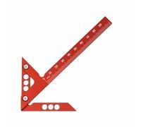 Calibro centrale in lega di alluminio per tracciare linee centrali, angolo retto di 90°, strumento per la lavorazione del legno (rosso, metrico)