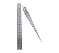 Calibro conico in acciaio inossidabile per saldatura di prova conico per misuratore profondità righello foro strumento di ispezione 2 pezzi 1-15 mm 1 set in acciaio inox pollici