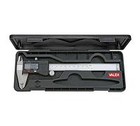 Calibro corsoio digitale centesimale pulsante mm/pollici in acciaio con display, batteria inclusa