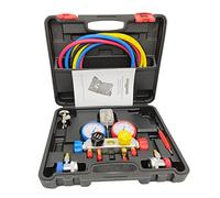 Calibro del collettore CA a 4 vie Set HVAC Strumento di ricarica freon diagnostico for auto for uso domestico R134A R22 R410A 5FT Attacco rapido for tubo