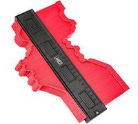 Calibro di contorno da 25,4 cm, duplicatore di profili in plastica, copia con precisione forme irregolari, strumento di misurazione per una vestibilità perfetta e un taglio facile (25,4 cm, rosso