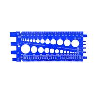 Calibro di controllo delle dimensioni del bullone del dado per tester di filettatura metrica e imperiale Strumento di identificazione delle dimensioni facile Pratico Identificatore del calibro di