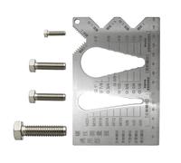 Calibro di filettatura - Calibro di viti in acciaio inox, strumento di misurazione metrico preciso per la manutenzione automobilistica, l'impianto idraulico domestico e l'ingegneria