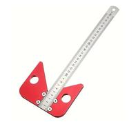 Calibro di misurazione del centro, squadra, scriba centrale, righello da carpentiere, angolo 45 gradi, marcatura, strumenti