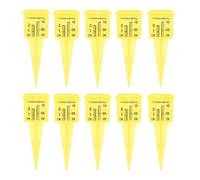 Calibro di Pioggia in plastica Decorativa Esterna da 10 Pezzi ABS Giallo Addominali 1,5 Pollici Cali di Misura di Pioggia per irrigazione per Il Giardinaggio del Prato del Ponte