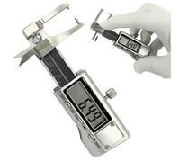 Calibro di precisione for diamanti e pietre preziose da 0-25 mm, 0,01 mm, multifunzione, quadrato, digitale, for la misurazione dello spessore di diamanti e pietre preziose, mini calibro tascabile