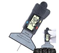 Calibro di profondità dei pneumatici, misuratore di profondità del battistrada,Calibro di profondità del battistrada del pneumatico digitale | LCD Display Wear Checker con conversione di pollice MM 0