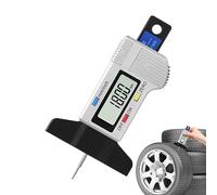 Calibro di profondità del battistrada del pneumatico digitale - Controllo del battistrada in acciaio inossidabile, indicatore pneumatico con display digitale | LR44 Indicatore del battistrada