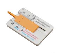 Calibro di profondità del battistrada in plastica con scala a corsoio da 0 a 20 mm per una misurazione accurata dell'usura degli pneumatici, pinza tascabile compatta per pneumatici estivi e invernali