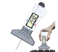 Calibro di profondità del battistrada per pneumatici, tester di display LCD digitale, misurazione di precisione 0,01 mm, 4,42 pollici, meccanismo a molla di ritorno, design compatto durevole