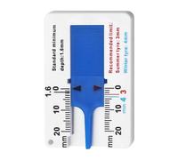 Calibro Di Profondità Della Striscia Del Cuscinetto Del Pneumatico - ABS Portatile Colord Coded Tire Misura Tool | Strumento Di Calibro Del Nastro Del Cuscinetto Da 0 A 20 Mm, Calibro Portatile