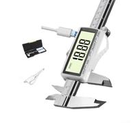 Calibro digitale a corsoio USB-C ricaricabile, precisione 0,01 mm, in acciaio inox, micrometro elettronico con ampio LCD per misurazione della profondità per uso in officina (150 mm)