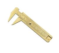 Calibro digitale, Calibro a corsoio portatile retrò in ottone 0-80 mm di misurazione scorrevole Strumento righello tascabile(Double Scale)