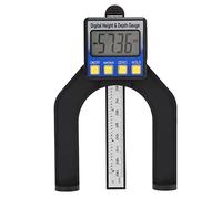 Calibro digitale con display a LED ad alta definizione, base magnetica per misurazioni accurate di altezza e profondità nella carpenteria edile