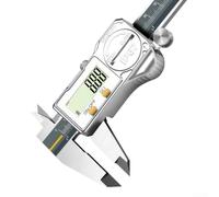 Calibro digitale elettronico da 6 pollici Ip67 resistente all'acqua Vernier Gauge con grande display LCD per precisione interna esterna profondità passo unità commutabili argento per attività