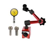 Calibro Digitale Indicatore a quadrante rotondo in metallo e mini kit di strumenti for staffa di supporto con base magnetica flessibile(Oranje)