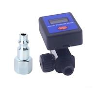 Calibro digitale per regolatore dell'aria, 0,25 pollici, NPT, blu | Si adatta alla maggior parte degli strumenti pneumatici, ideale per spray per pistole, design compatto per spazi ristretti