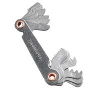 Calibro filettato per misurazione del passo britannico a 55 gradi e metrico a 60 gradi, strumento di passo della filettatura in acciaio al carbonio con interruttore rotante, campo di misurazione 0,4-6