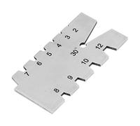 Calibro Filettatura 30 Gradi, Calibro Passo in Acciaio Inox 2-12 mm, Calibro per Filettatura a Vite, per Strumento di Misurazione per Ispezione del Calibro Molatura