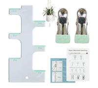 Calibro Macrame - Calibro Acrilico 15,8x7,7 Cm | Appendiabiti Macramè | Jig Board Per Tessitura Per Progetti Macramee, Arte Della Parete, Creazione Di Decorazioni Per La Casa Per Principianti, Righell