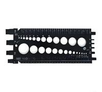 Calibro multicolore per viti metriche e imperiali, M6-M22 e 1/4"-1" UNF/UNC, strumento di misurazione in plastica (nero)