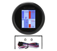 Calibro multipla digitale calibro multipla 85 mm temperatura dell'acqua di pressione del carburante tensione olio retroilluminazione LED LED IP67 Glaia anti nebbia in aiaio (Cadran noir couvercle