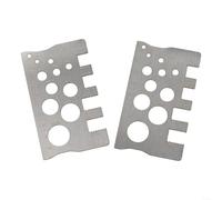 Calibro passo filettatura, argento filettatura passo calibro 304 in acciaio inox righello strumento di misurazione bullone dado metrico, 100 mm x 3 mm