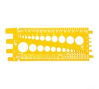 Calibro passo filettatura per doppio sistema metrico M6-M22 e per filettatura e dado Imperial da 1/4 a 1 pollice (giallo)