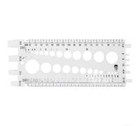 Calibro passo filettatura per doppio sistema metrico M6-M22 e per filettatura imperiale da 1/4 a 1 pollice e dimensioni dadi (bianco)