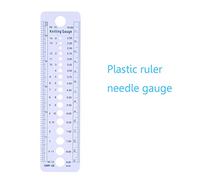 Calibro per ferri da maglia in plastica, righello, pollici, cm, strumenti per cucire, taglie USA, UK, Canada, 2, 10 mm, pratico aiuto per maglieria, quilter, artigiani, leggero,